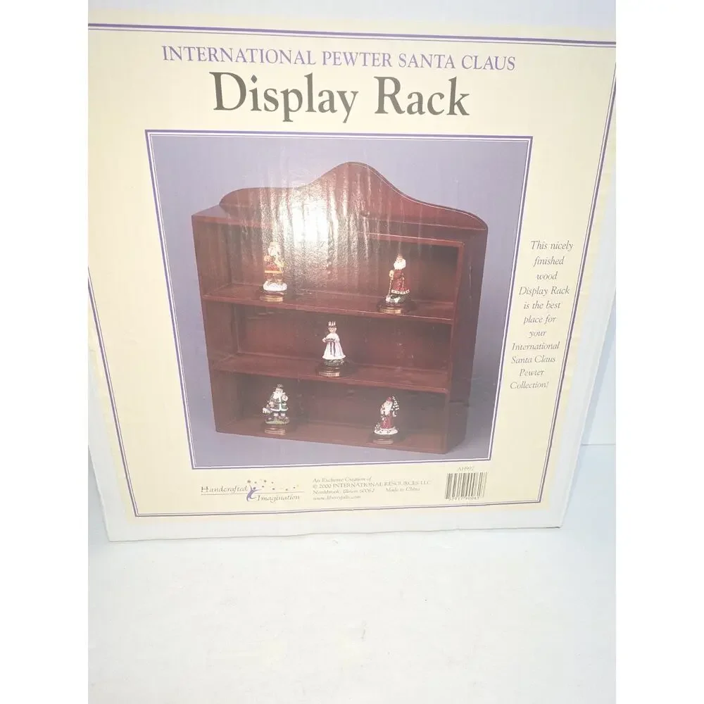 Vtg NIB 2000 Handcrafted Cherry 3 shelf display